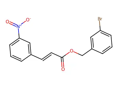 3-Bromobenzyl 3-{3-nitrophenyl}acrylate structure