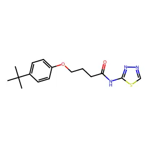 4-(4-tert-butylphenoxy)-N-(1,3,4-thiadiazol-2-yl)butanamide structure