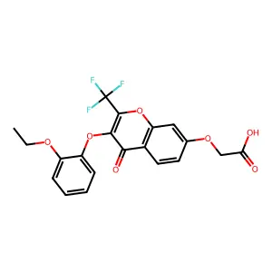 2-[3-(2-ethoxyphenoxy)-4-oxo-2-(trifluoromethyl)chromen-7-yl]oxyacetic Acid structure