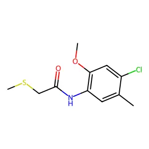 N-(4-chloro-2-methoxy-5-methylphenyl)-2-methylsulfanylacetamide structure