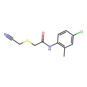 N-(4-chloro-2-methylphenyl)-2-(cyanomethylsulfanyl)acetamide structure