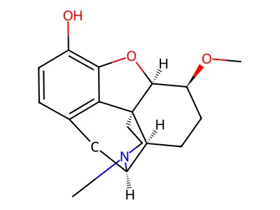 (5alpha,6alpha)-4,5-Epoxy-6-methoxy-17-methylmorphinan-3-ol structure