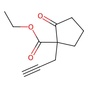Ethyl 1-(2-propynyl)-2-oxocyclopentanecarboxylate structure