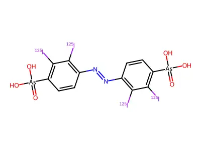 Diazodiiodoarsanilic acid structure