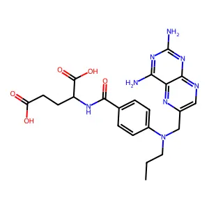 2-[[4-[(2,4-diaminopteridin-6-yl)methyl-propylamino]benzoyl]amino]pentanedioic acid structure