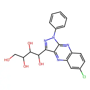 1-(6-Chloro-1-phenyl-1H-pyrazolo(3,4-b)quinoxalin-3-yl)-1,2,3,4-butanetetrol structure