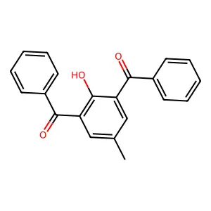 (2-Hydroxy-5-methyl-1,3-phenylene)bis(phenylmethanone) structure