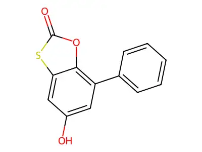 5-Hydroxy-7-phenyl-1,3-benzoxathiol-2-one structure
