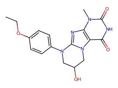 8-(4-Ethoxy-PH)-6-HO-1-ME-5,6,7,8-4H-1H-1,3,4B,8,9-pentaaza-fluorene-2,4-dione structure