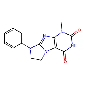 4-Methyl-6-phenyl-7,8-dihydropurino[7,8-a]imidazole-1,3-dione structure