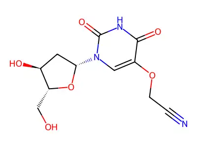5-((Cyanomethylene)oxy)-2'-deoxyuridine structure