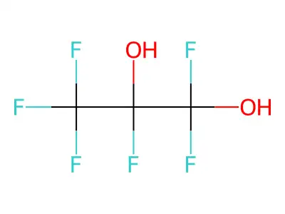 1,1,2,3,3,3-Hexafluoropropane-1,2-diol structure