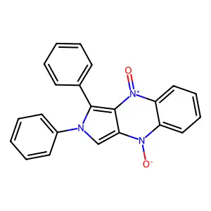 9-Oxido-2,3-diphenylpyrrolo[3,4-b]quinoxalin-4-ium 4-oxide structure