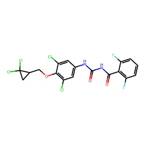 Benzamide, N-(((3,5-dichloro-4-((2,2-dichlorocyclopropyl)methoxy)phenyl)amino)carbonyl)-2,6-difluoro- structure