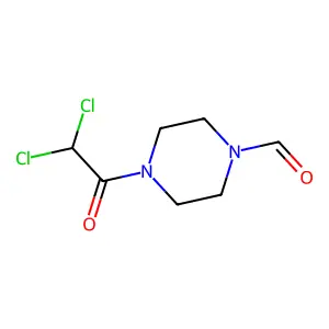 4-(Dichloroacetyl)-1-piperazinecarboxaldehyde structure