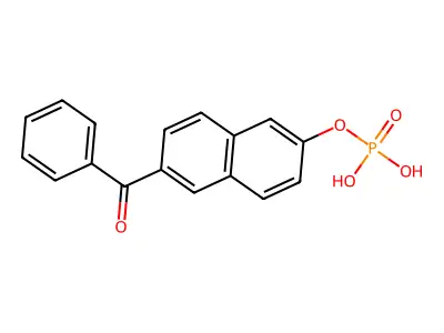 Methanone, phenyl[6-(phosphonooxy)-2-naphthalenyl]- structure
