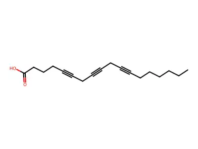 5,8,11-Octadecatriynoic acid structure