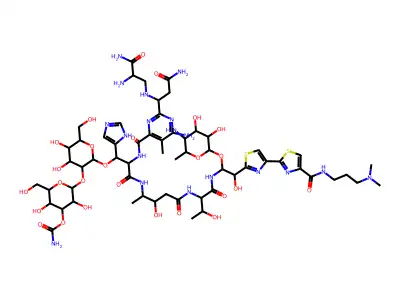 Tallysomycin S7b copper complex structure