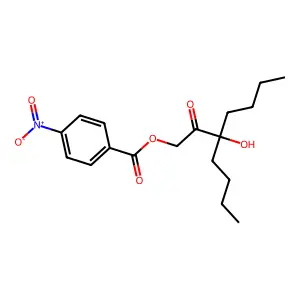 3-Butyl-3-hydroxy-2-oxoheptyl 4-nitrobenzoate structure