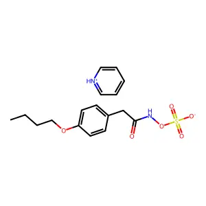 N-4-Butoxyphenylacetylhydroxylamine-O-sulfonate-pyridine structure