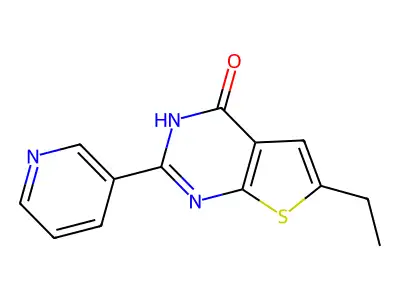 6-Ethyl-2-(3-pyridinyl)thieno(2,3-d)pyrimidin-4-ol structure