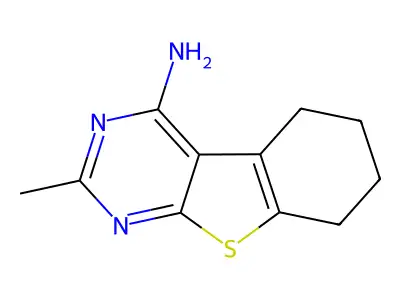 5,6,7,8-Tetrahydrobenzo(4,5)thieno(2,3-d)pyrimidin-4-amine structure