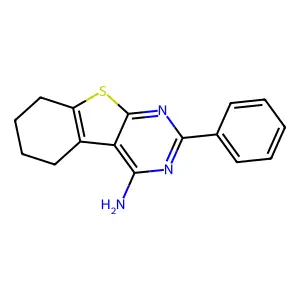 2-Phenyl-5,6,7,8-tetrahydro-[1]benzothiolo[2,3-d]pyrimidin-4-amine structure