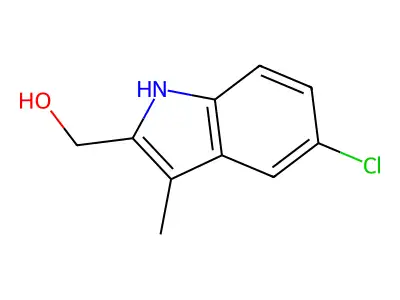 (5-chloro-3-methyl-1H-indol-2-yl)methanol structure