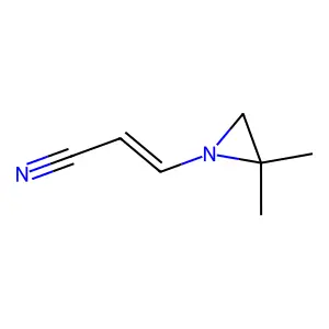 2-Propenenitrile, 3-(2,2-dimethyl-1-aziridinyl)- structure