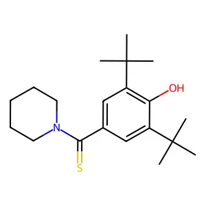 2,6-Ditert-butyl-4-(1-piperidinylcarbothioyl)phenol structure