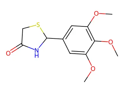2-(3,4,5-Trimethoxyphenyl)-1,3-thiazolidin-4-one structure