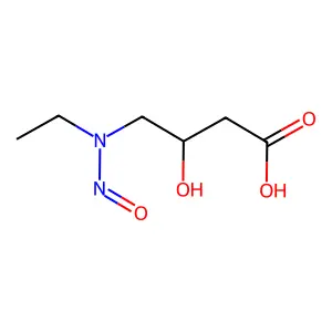 4-[Ethyl(nitroso)amino]-3-hydroxybutanoic acid structure