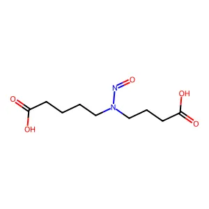 Pentanoic acid, 5-((3-carboxypropyl)nitrosoamino)- structure