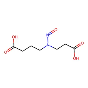 Butanoic acid, 4-((2-carboxyethyl)nitrosoamino)- structure