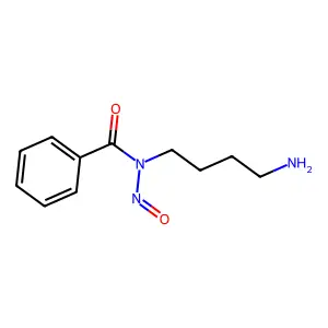 N-(4-aminobutyl)-N-nitrosobenzamide structure