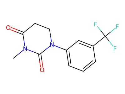 2,4(1H,3H)-Pyrimidinedione, dihydro-3-methyl-1-(3-(trifluoromethyl)phenyl)- structure
