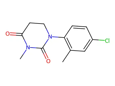 2,4(1H,3H)-Pyrimidinedione, dihydro-1-(4-chloro-2-methylphenyl)-3-methyl- structure