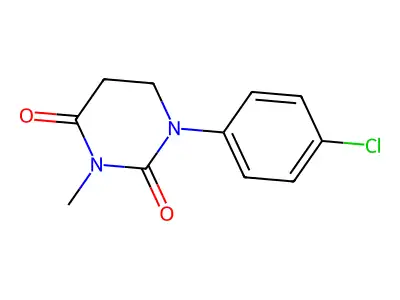 2,4(1H,3H)-Pyrimidinedione, dihydro-1-(4-chlorophenyl)-3-methyl- structure