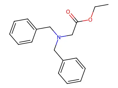 Ethyl 2-(dibenzylamino)acetate structure