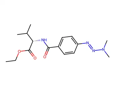 DL-N-(p-(3,3-Dimethyltriazeno)benzoyl)valine ethyl ester structure