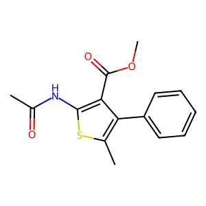 Methyl 2-acetamido-5-methyl-4-phenylthiophene-3-carboxylate structure