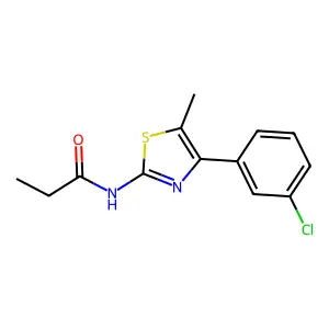 N-[4-(3-chlorophenyl)-5-methyl-1,3-thiazol-2-yl]propanamide structure
