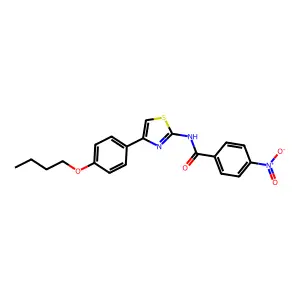 N-[4-(4-butoxyphenyl)-1,3-thiazol-2-yl]-4-nitrobenzamide structure