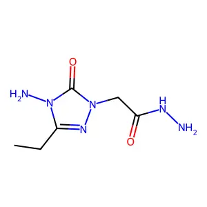 2-(4-Amino-3-ethyl-5-oxo-1,2,4-triazol-1-yl)acetohydrazide structure