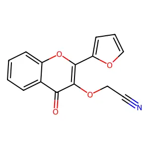 2-[2-(Furan-2-yl)-4-oxochromen-3-yl]oxyacetonitrile structure