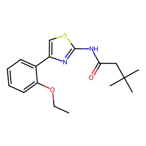 N-[4-(2-ethoxyphenyl)-1,3-thiazol-2-yl]-3,3-dimethylbutanamide structure