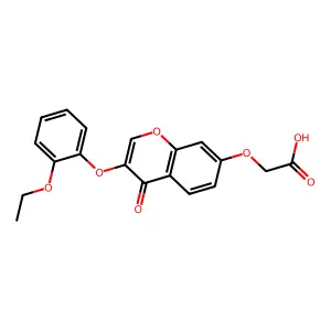 2-((3-(2-ethoxyphenoxy)-4-oxo-4H-chromen-7-yl)oxy)acetic acid structure