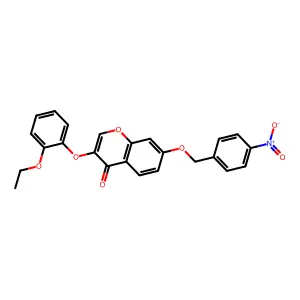 3-(2-Ethoxyphenoxy)-7-[(4-nitrophenyl)methoxy]chromen-4-one structure