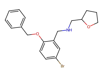 N-[2-(benzyloxy)-5-bromobenzyl]-N-(tetrahydro-2-furanylmethyl)amine structure