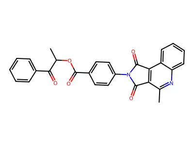 1-Methyl-2-oxo-2-phenylethyl 4-(1,3-dihydro-4-methyl-1,3-dioxo-2H-pyrrolo[3,4-c]quinolin-2-yl)benzoate structure